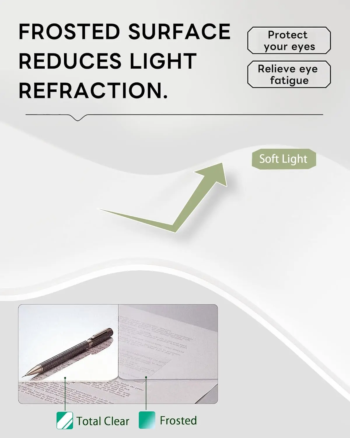 Clear Desk mat, for Keyboard and Mouse, Desk Cover Clear Protector, Frosted Transparent Mat for Office and Home Desktop