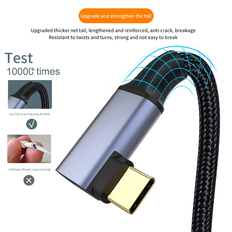 PD100W CŸ ͽټ ̺,   - USB C   ̺, 4K HD USB-C CŸ  ڵ ̾, 5A