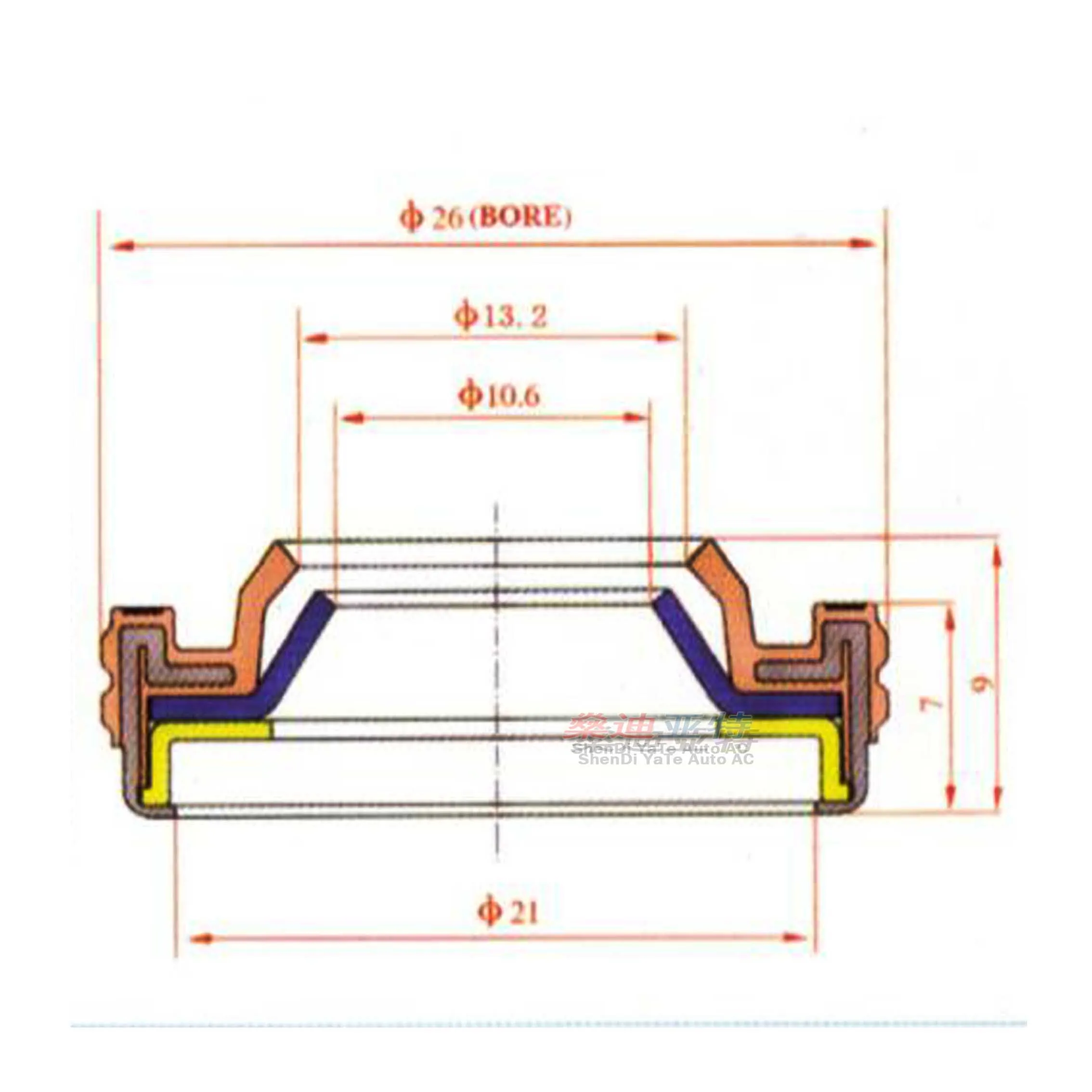 20pcs AC Compressor Shaft Seal Stamps Gasket Oil Seal for GM V5 Futong Mudanjiang Compressors Repair Parts