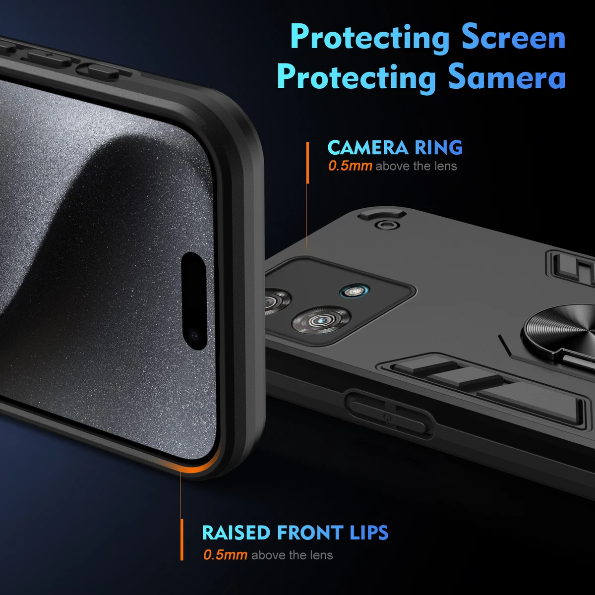 Magnetic Phone Holder Case for MOTOROLA Moto Edge 40 30 Pro Neo Fusion Cases Luxury Protect Bumper Back Cover — view 3
