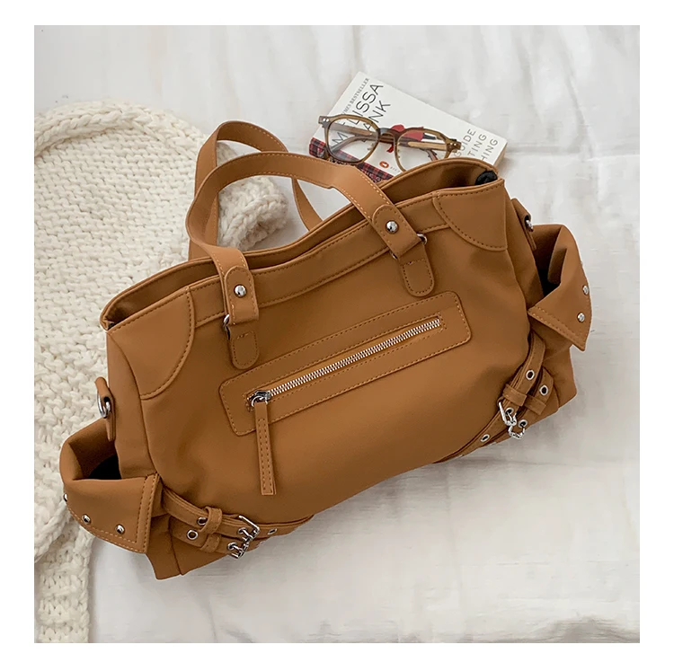 Vintage Y2k Shoulder Bags Large Capacity Casual Tote Bags For Women Luxury Leather Shoulder Crossbody Bags Versatile Handbags