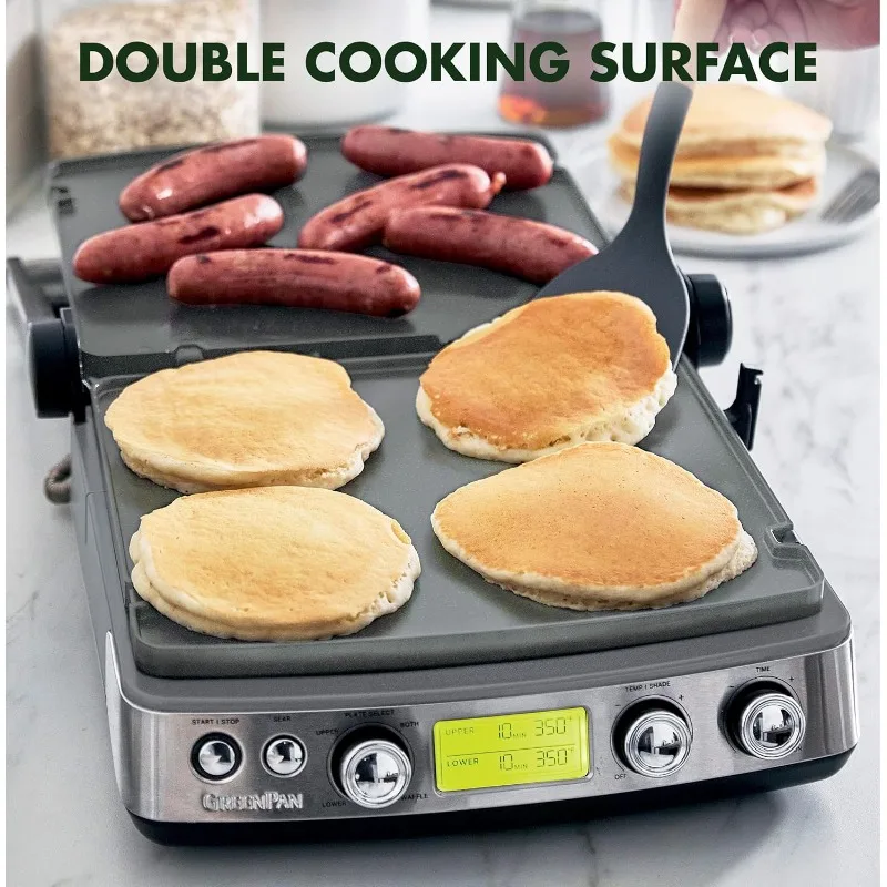 7-in-1 Multi-Function Contact Grill & Griddle, Healthy Ceramic Nonstick Aluminum,Adjustable Shade & Shear 6