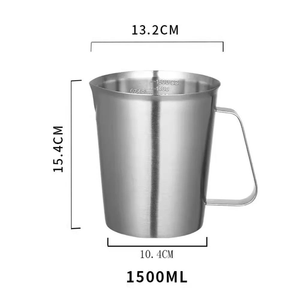 Stainless Steel 304 Measuring Cup With Scale 1500ml Kitchen Measuring Cup,Sanitary Grade Stainless Steel 304