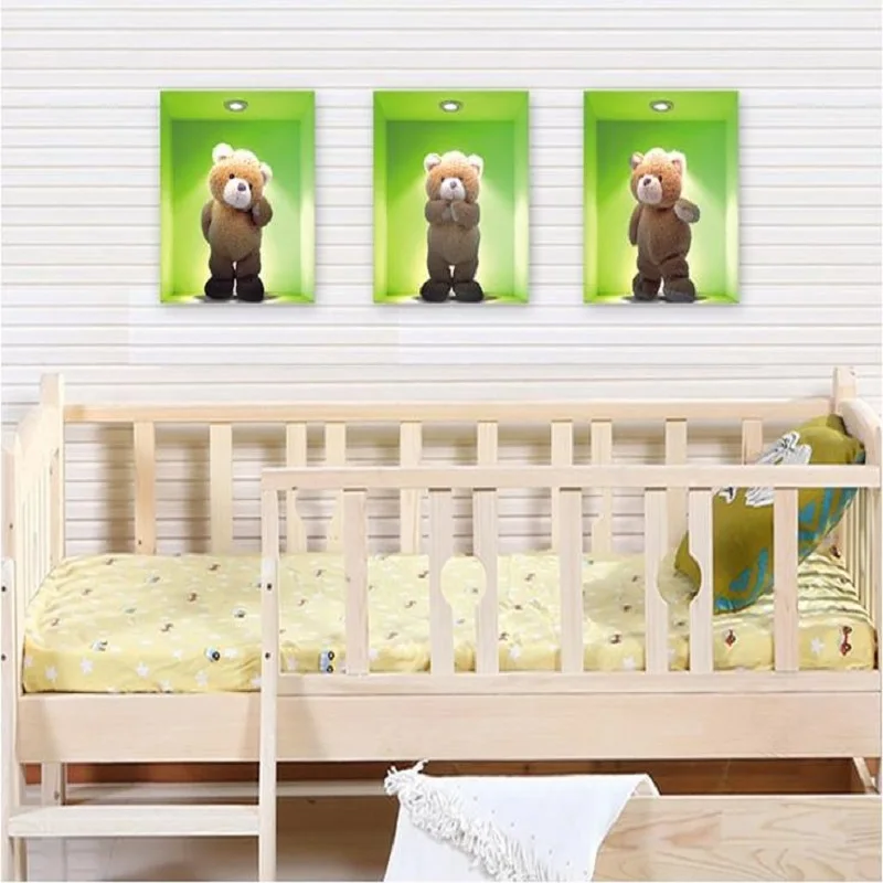 

3 d simulation painting porcelain furnishing articles Three generations can remove wall decorative wall stickers