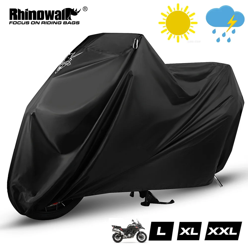 XXXL Motorcycle Cover XXXL Waterproof Motorcycle Cover – UV Protection Rain Dust Proof For Outdoor Bike Storage Motorcycle & Powersports Knee Protectors - Foto 5