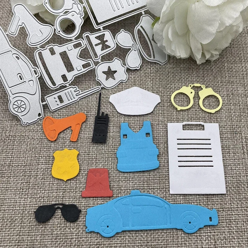 Verschiedene Berufsfiguren, Metall-Stanzformen, Schablonen für DIY-Scrapbooking, dekorative Handarbeit, Stanzform, Schablonenform