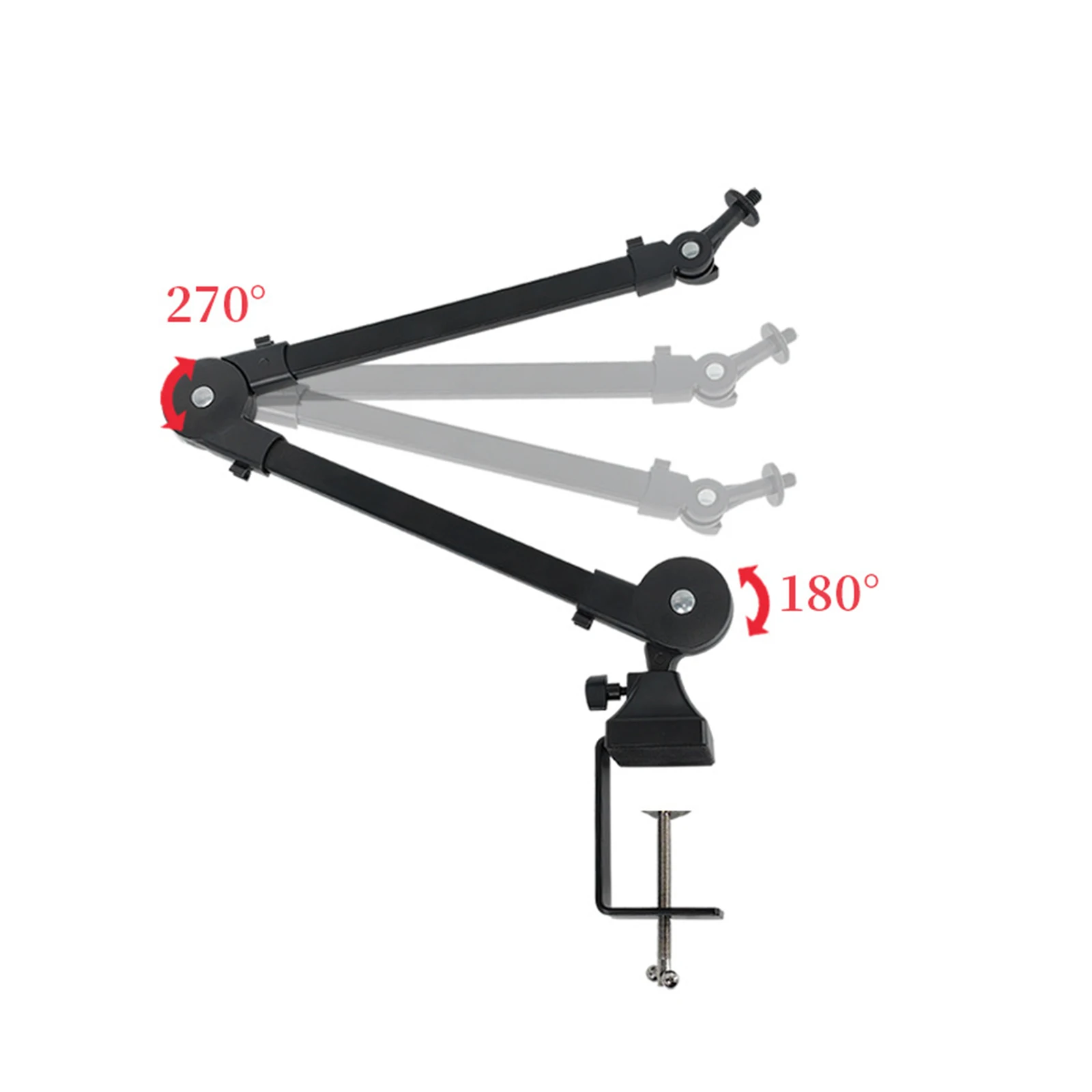 Microphone Boom Arm Mic Stand Desk Mounted 360° Rotation Sturdy Universal for Video Gaming Studio Audio Mic Stand Accessories