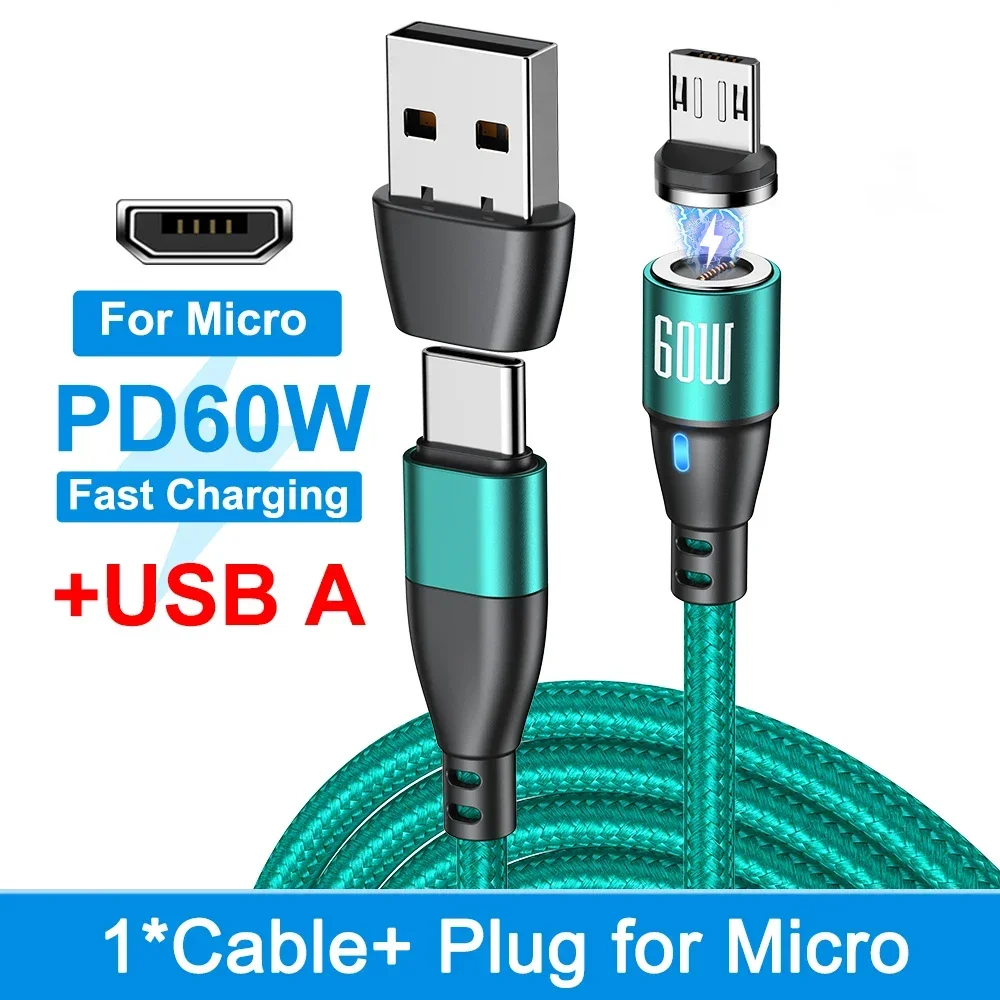Magnetic Fast Charging USB-C Cable - 60W Power Delivery