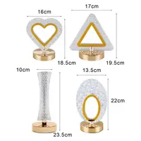 Heart Shaped Crystal Table Lamp