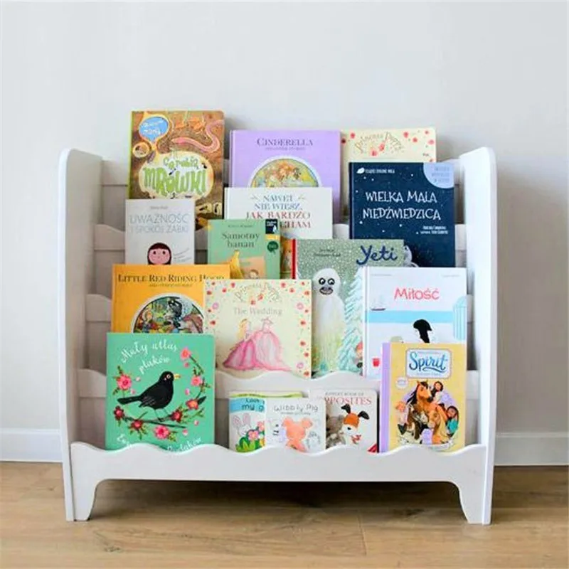 Wooden Bookcase Bookshelf plywood with rear storage Furniture