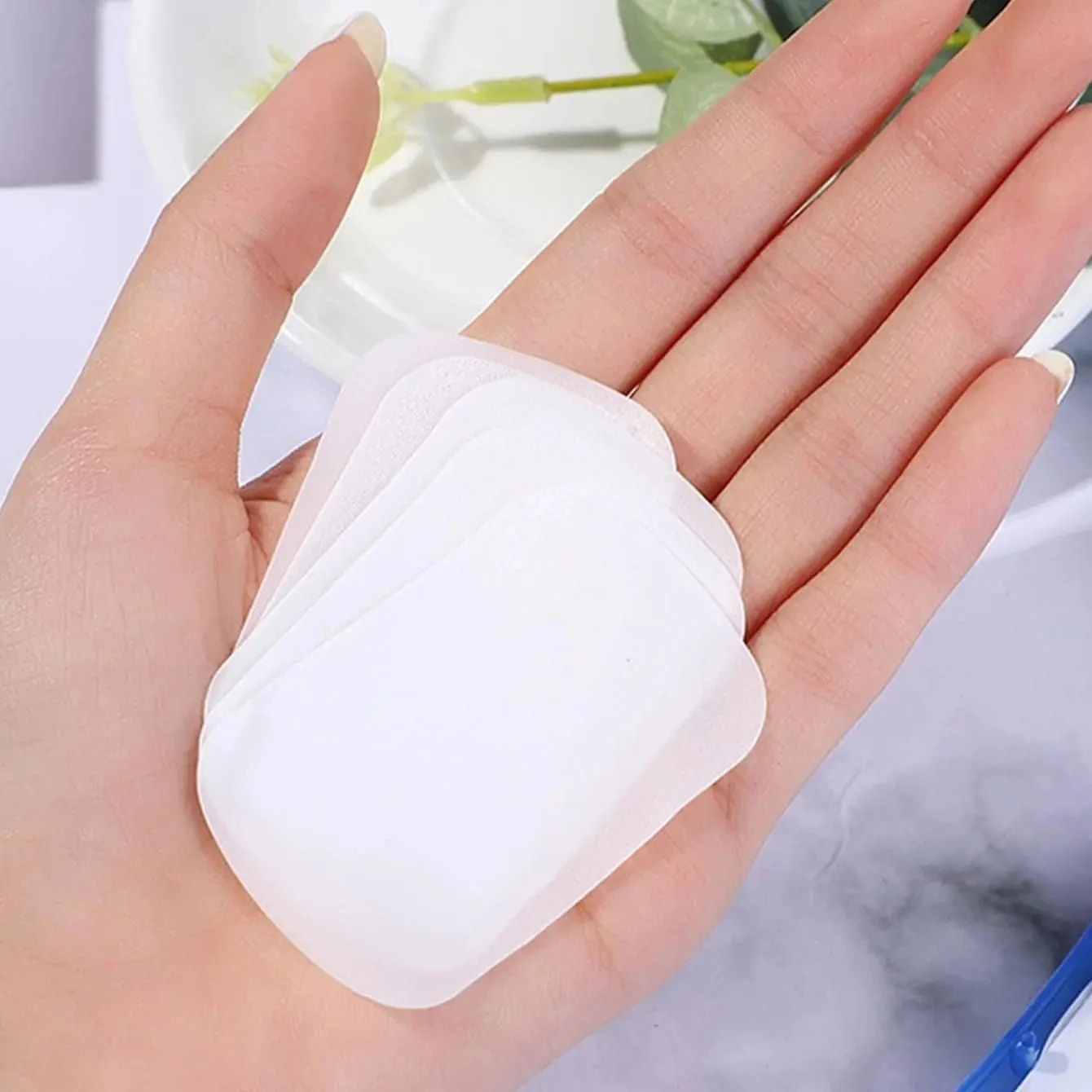 휴대용 일회용 비누 시트 상자, 손 세척, 소형 비누 시트, 미니 비누 종이, 1 개  Best5