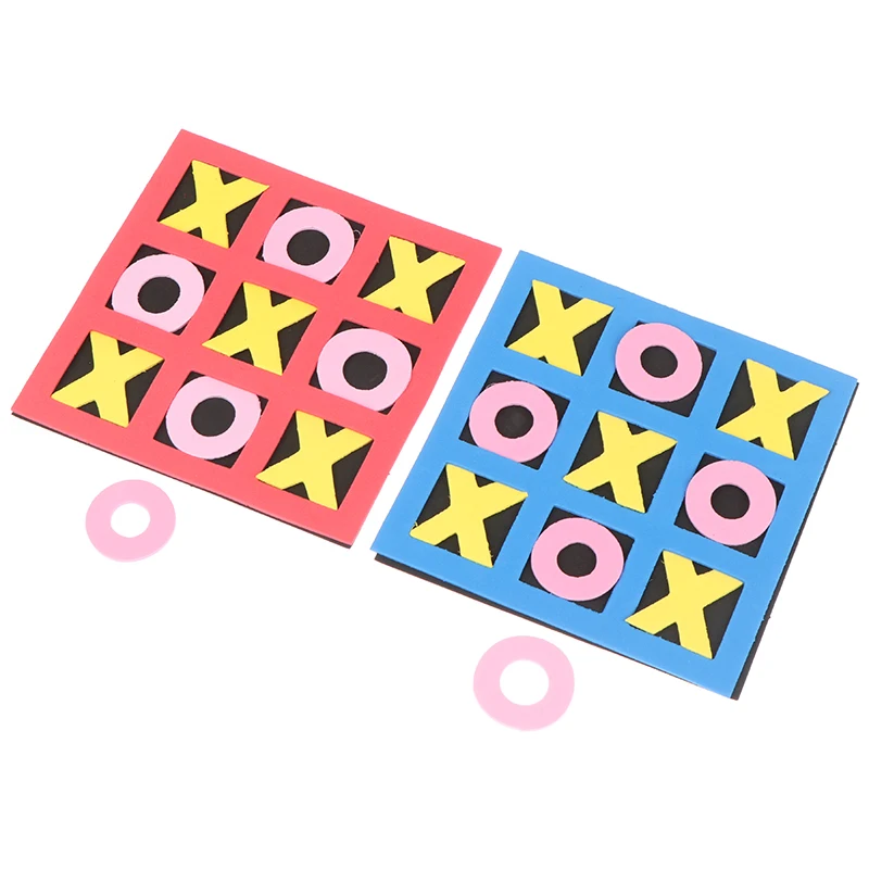 1PC Parent-Child Leisure Board Game Jiugongge XO Chessboard Funny Developing Intelligent Educational Tic Tac Toe Toy Kids Gift board game toys