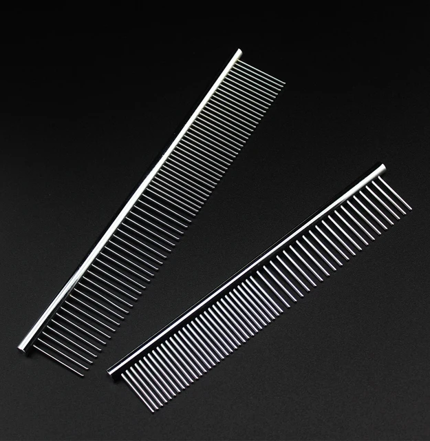 Stainless Steel Dog Comb Long Thick Hair Fur Removal Brush 16/19cm Pets Dog Cat Grooming Dematting Combs for Shaggy Dogs 6
