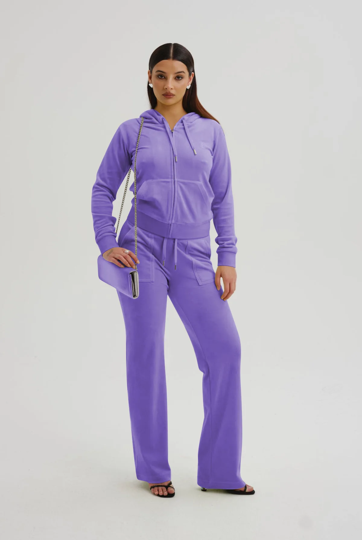 

Casual Velvet Long Sleeve Hoodies and Straight Jogget Pants Women's Two 2 Piece Set Streetwear Club Tracksuit Active Outfits
