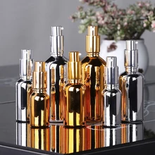 

10ml-100ml High Quality parfume spray bottle plating Gold Silver Cosmetic Empty refillable pump bottles travel container bottlin