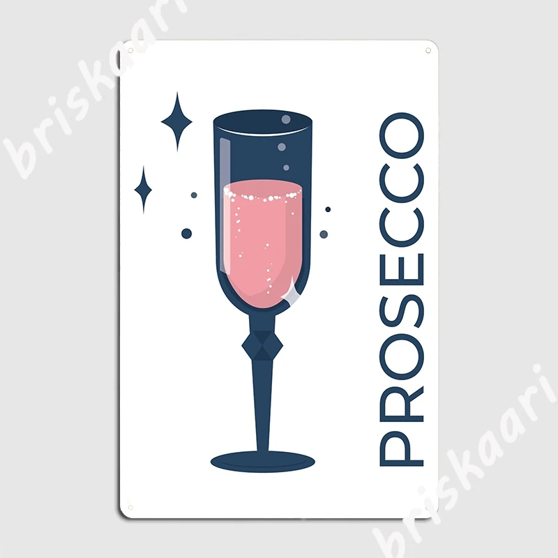 Targa In Metallo Prosecco Targhe Per Poster Personalizzate Pub Garage Wall Pub Tin Sign Poster