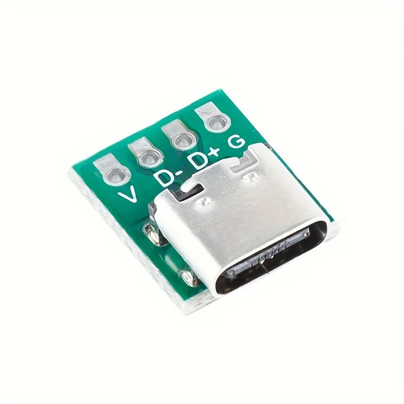 5/10Pcs USB 3.1 유형 C 커넥터 16 핀 테스트 PCB 보드 어댑터 데이터 라인 와이어 케이블 전송용 16P 커넥터 소켓