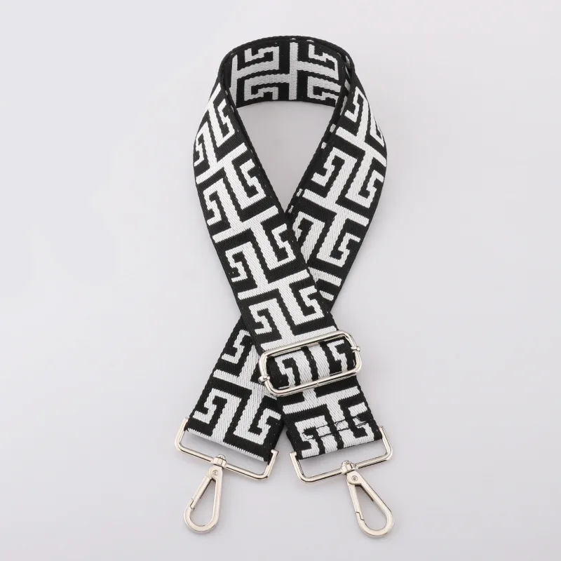 

Crochet Knit Accessories for Women Wide Bag Strap for Shoulder Bag 5cm Geometric Patterns Adjustable Belts