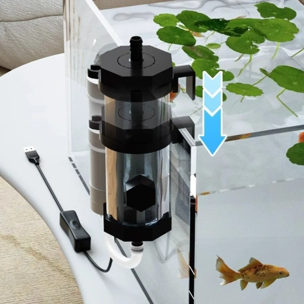 USB Powered Aquarium Water Changer 280GPH Low Noise Fish Tank Feces Suction Pump Detachable Strong Suction Vacuum Gravel Cleaner