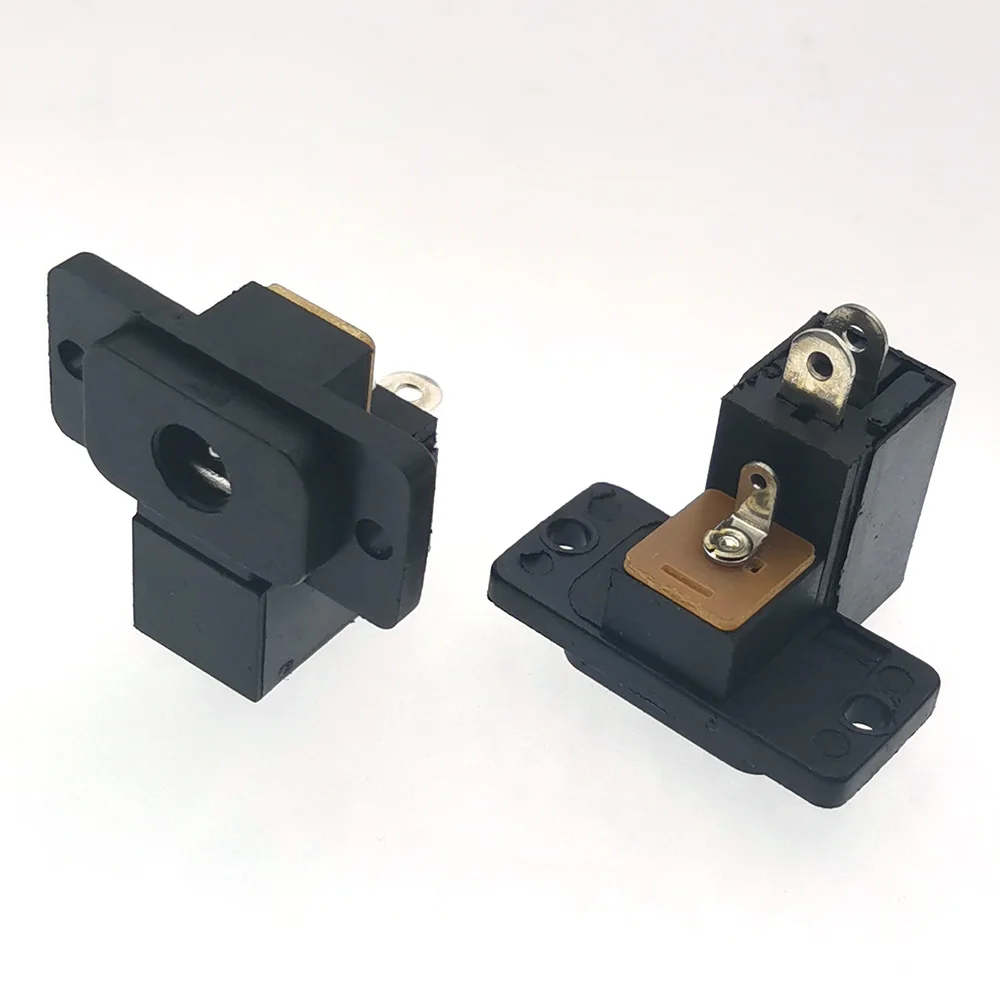 

5pcs Black DC Power Connector Jack Socket DC Connectors PCB Mount Terminal Electric Car DC 6.5*2.1 Charger Socket Port