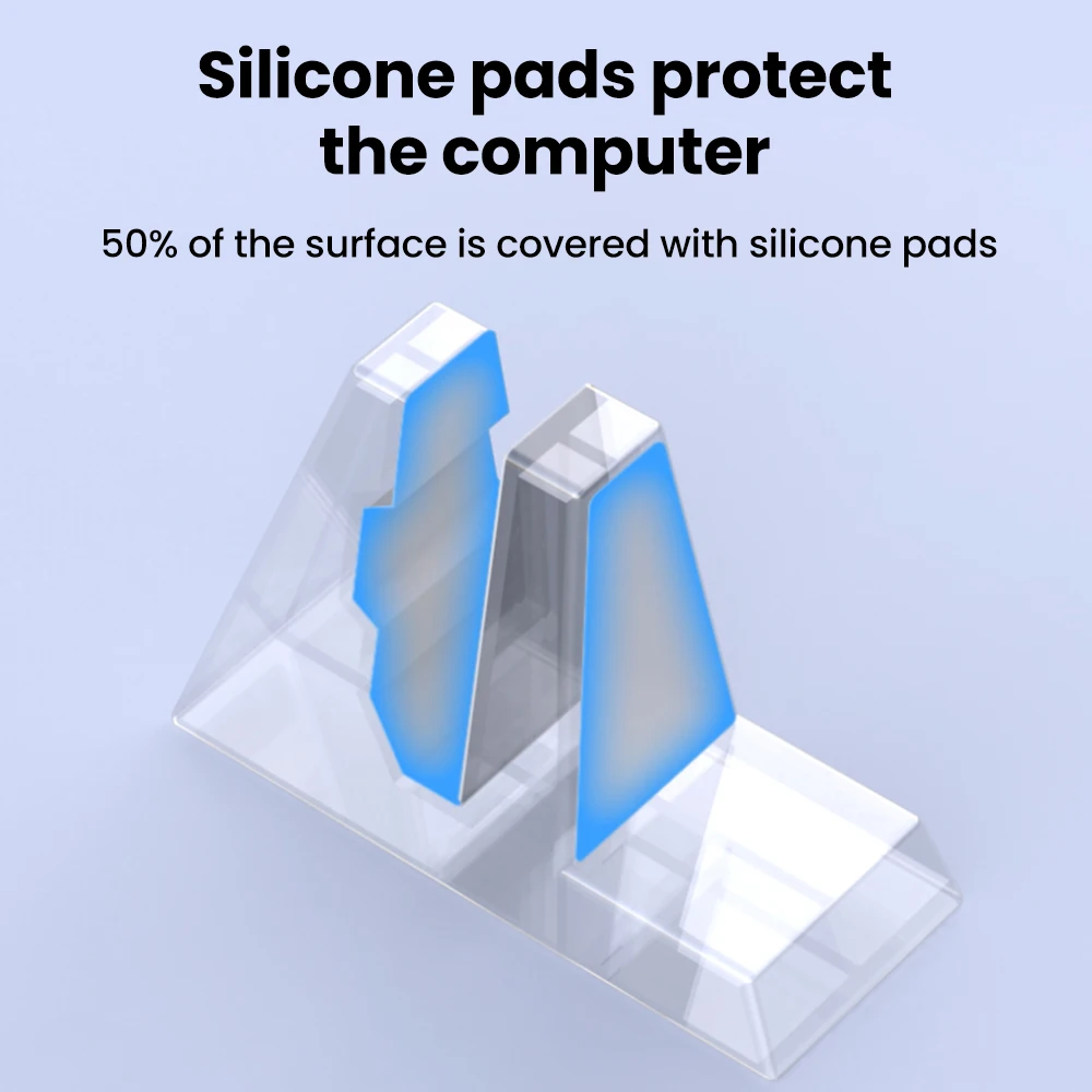 노트북 직립 스탠드 휴대용 실리콘 쿠션 소형 테이블 공간 절약 지지대 노트북 열 방출 촉진 홀더