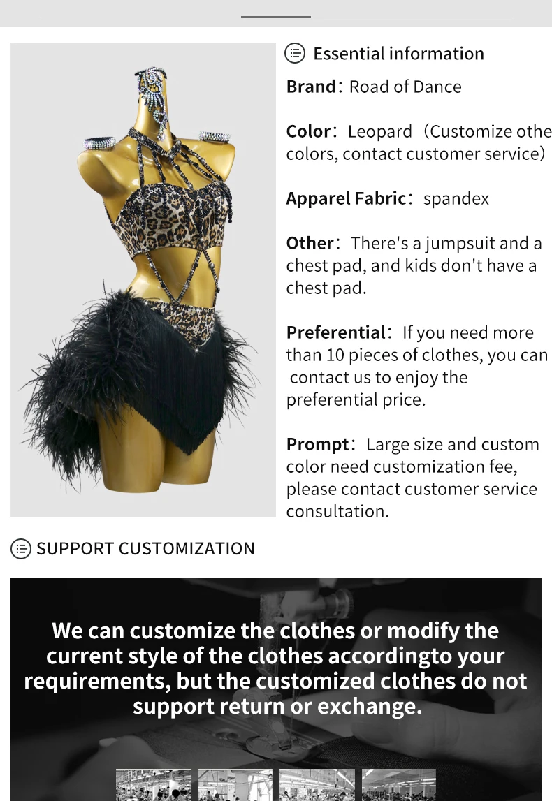 Latin Dance Kleidung Frauen Fransen Feder Kleid Linie Anzug Für Mädchen Praxis Tragen Sexy Kostüm Dancewear Sport Prom Samba Rock – Detail 3