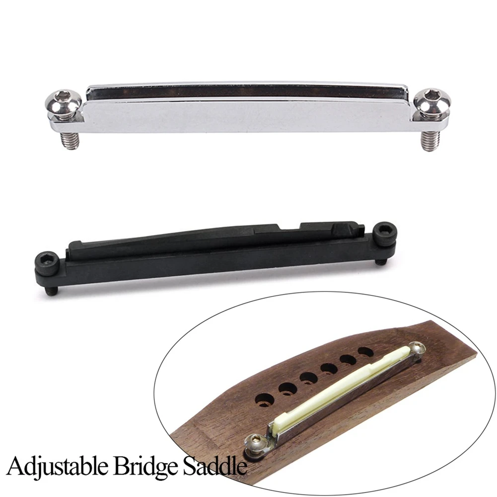 Adjustable Height Bridge Saddle Repair Tool Nut Set Acoustic Folk Guitar Accessorie Replacement Upper Nut And Lower