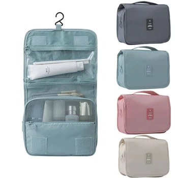 Borsa per trucco da viaggio Custodia per articoli da toeletta ad alta capacità Organizzatore per trucco da viaggio Borsa per bellezza impermeabile Borsa per il lavaggio del bagno 1