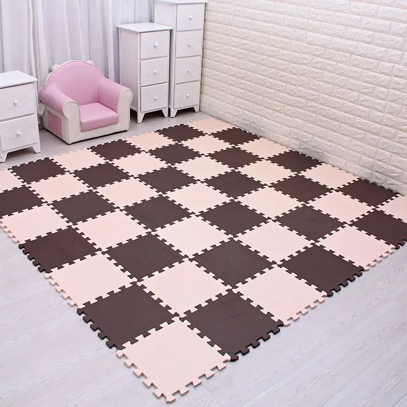 meiqicool baby EVA Foam Play Puzzle Mat/ 18 or 24/lot Interlocking Exercise Tiles Floor Carpet Rug for Kid,Each 29cm*0.8cm 4