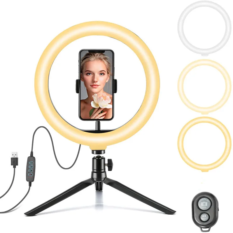 

Ring LIght Mini LED Video Light Portable Photography Lights Vlog Fill Light Camera Lamp Rechargeable Light Photo Studio Lamp