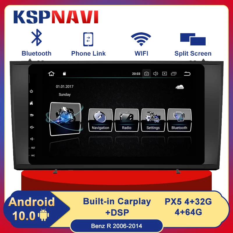 

Автомобильный мультимедийный плеер KSPIV, плеер 8 дюймов 64 ГБ, с Bluetooth, Wi-Fi, GPS, DSP, Carplay, для Benz GLS