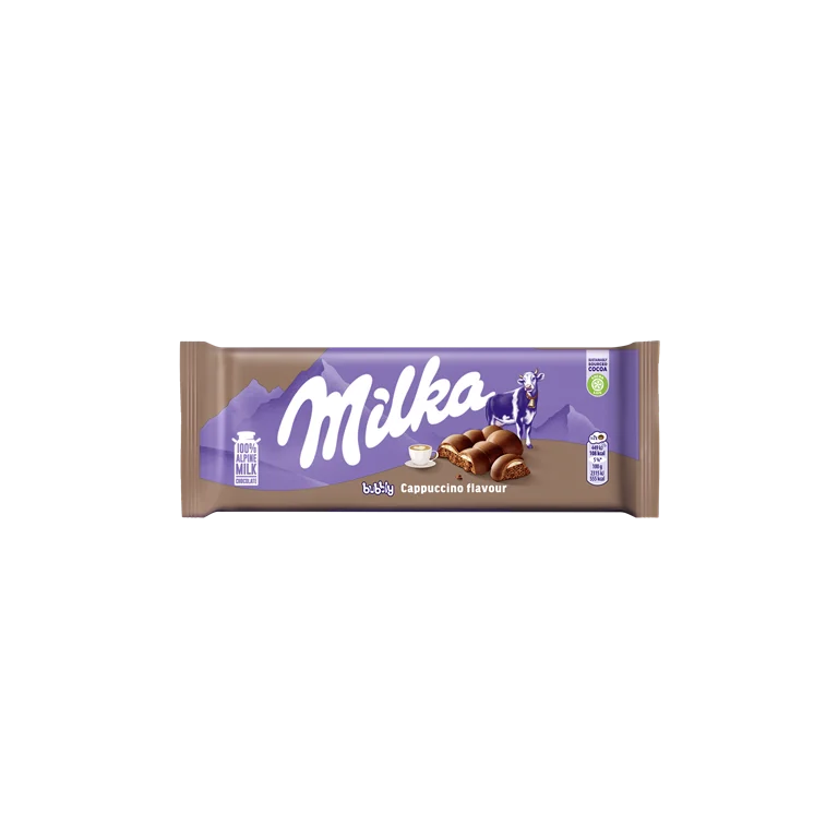 Milka Bubbly Milk chocolate with milk filling with cappuccino
