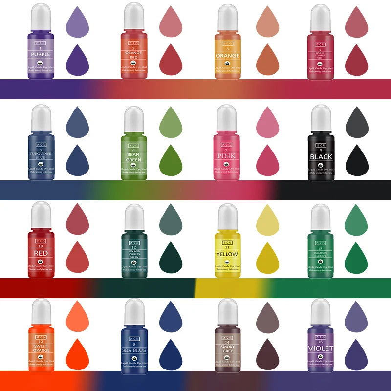 A Set Ink Alcohol Resin Pigment Sleeve Candle Dye Pigment Liquid Colorant Dye Ink Diffusion For UV Epoxy DIY Jewelry Handicrafts epoxy resin pigment candle dyes pigment