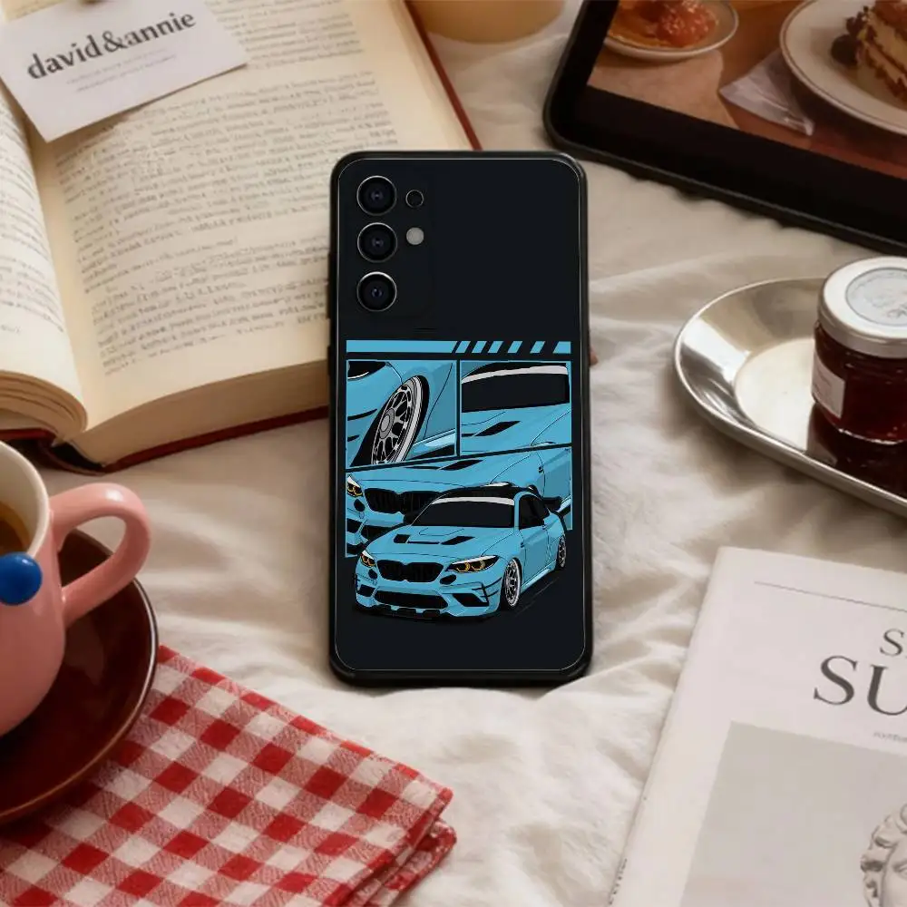 High-Performance Sports Car Themed Soft Black Phone Case