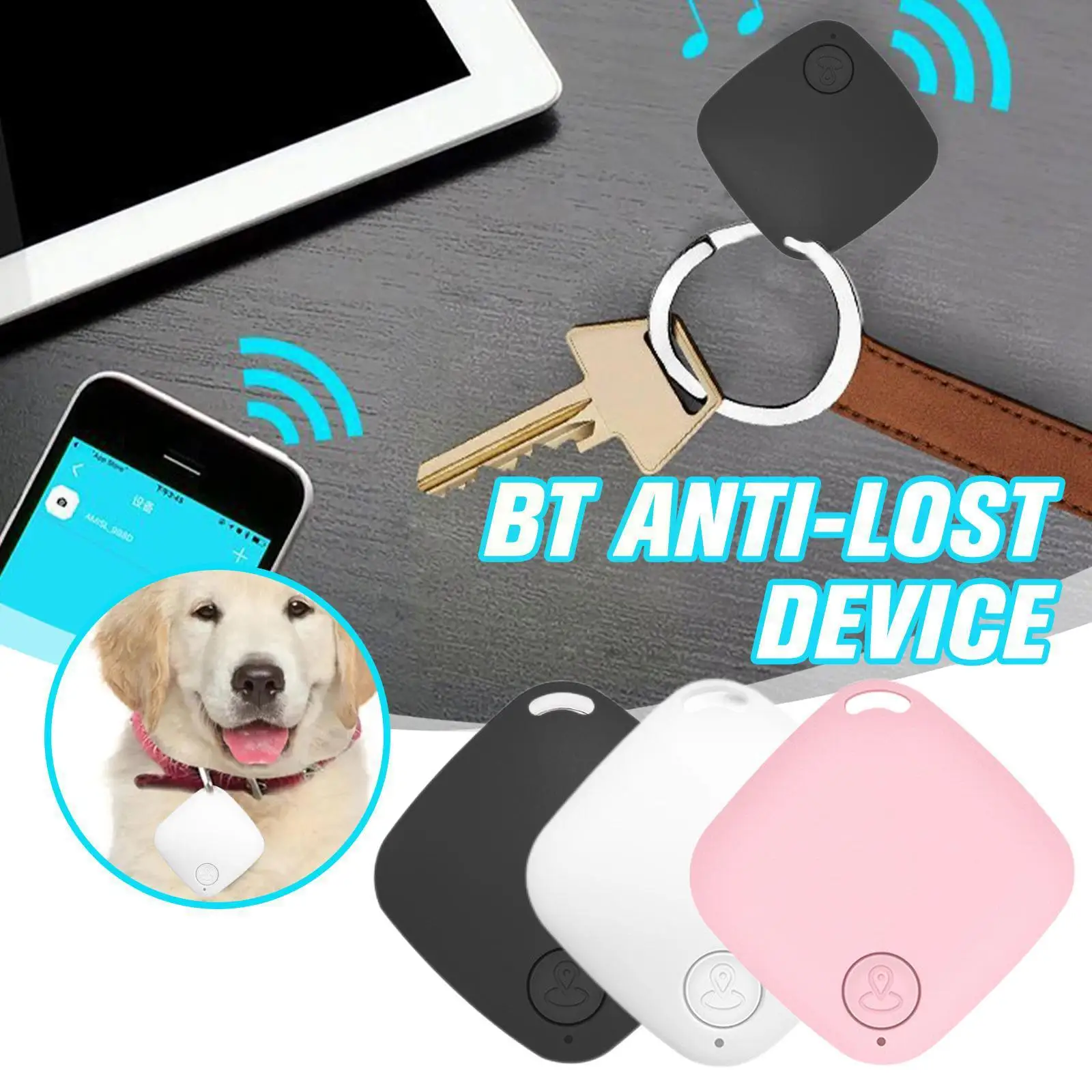 Mini Wireless Bluetooth 5 0 Anti lost Alarm Tag Children Tracker Luggage Search Pet Gps Finder