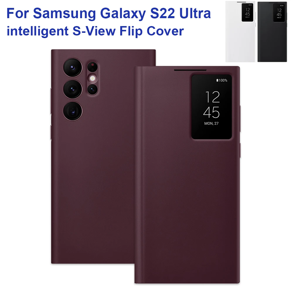 Originale Per Samsung Galaxy S22 Ultra S-View Flip Cover Sm-S908B, Sm-5908B/Ds Sm-S908U Sm-S908E