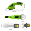 Cordless Grass Shear 7.2V 2 in 1 Cordless Electric Hedge Trimmer 2000mAh Battery Handheld Hedge Trimmer Grass Weeding Mower Tool 4