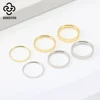 Rinntin 925 Sterling Silver 1mm 2mm 3mm Simple Wedding Statement Band Rings for Women Anniversary Stacking Finger Jewelry APR33 3