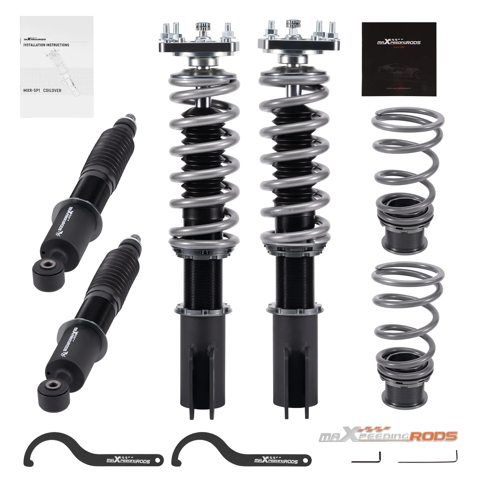 

Maxpeedingrods Coilover Suspension Shocks Springs Kit For Ford Mustang 1994-2004 Coilovers Suspension Shocks Springs