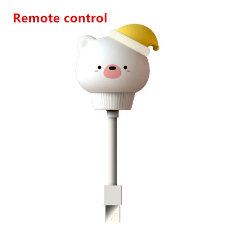 Chlidren USB Night Light Cute Cartoon Night Lamp Bear Remote Control for Baby Kid Bedroom Decor Bedside Lamp Christmas Gift