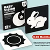 Baby Montessori Toys Black White Flash Cards High Contrast Visual Stimulation Colour Cards Early Education Toys For Nerborns 2