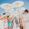 1-6PCS Paper Parasol 60/84cm Wedding Paper Umbrellas White Umbrella Photography Props For Baby Shower Party Wedding Decoration 3