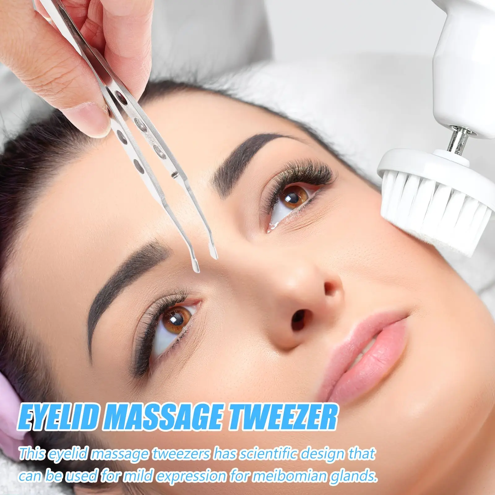 Meibomian Gland Massage Forceps Eyelid Tweezers Expressor Forceps/Tweezers/Forceps Stainless Steel Compressor Lash 3