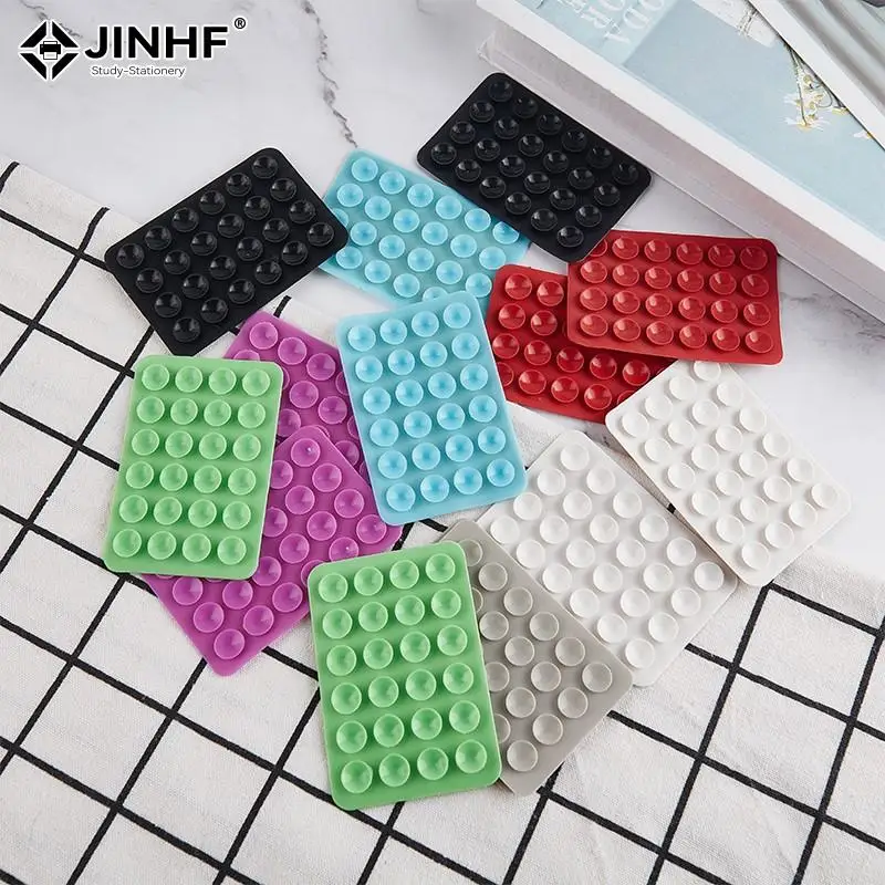 Back Sticker Silicone Suction Pad For Mobile Phone Fixture Suction Cup Backed Adhesive Silicone Rubber Sucker Pad For Fixed 1pc