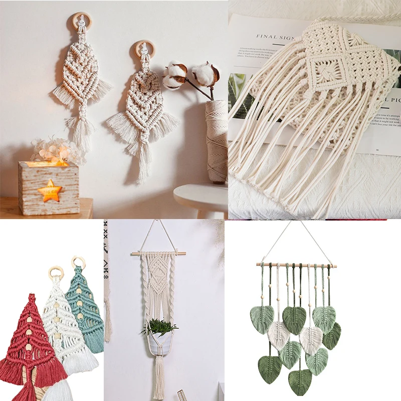 Macrame Cord 2MM 100M Color Ropes Braided Handmade Wall Hanging Bohemia Wedding Party Home Decor CS002