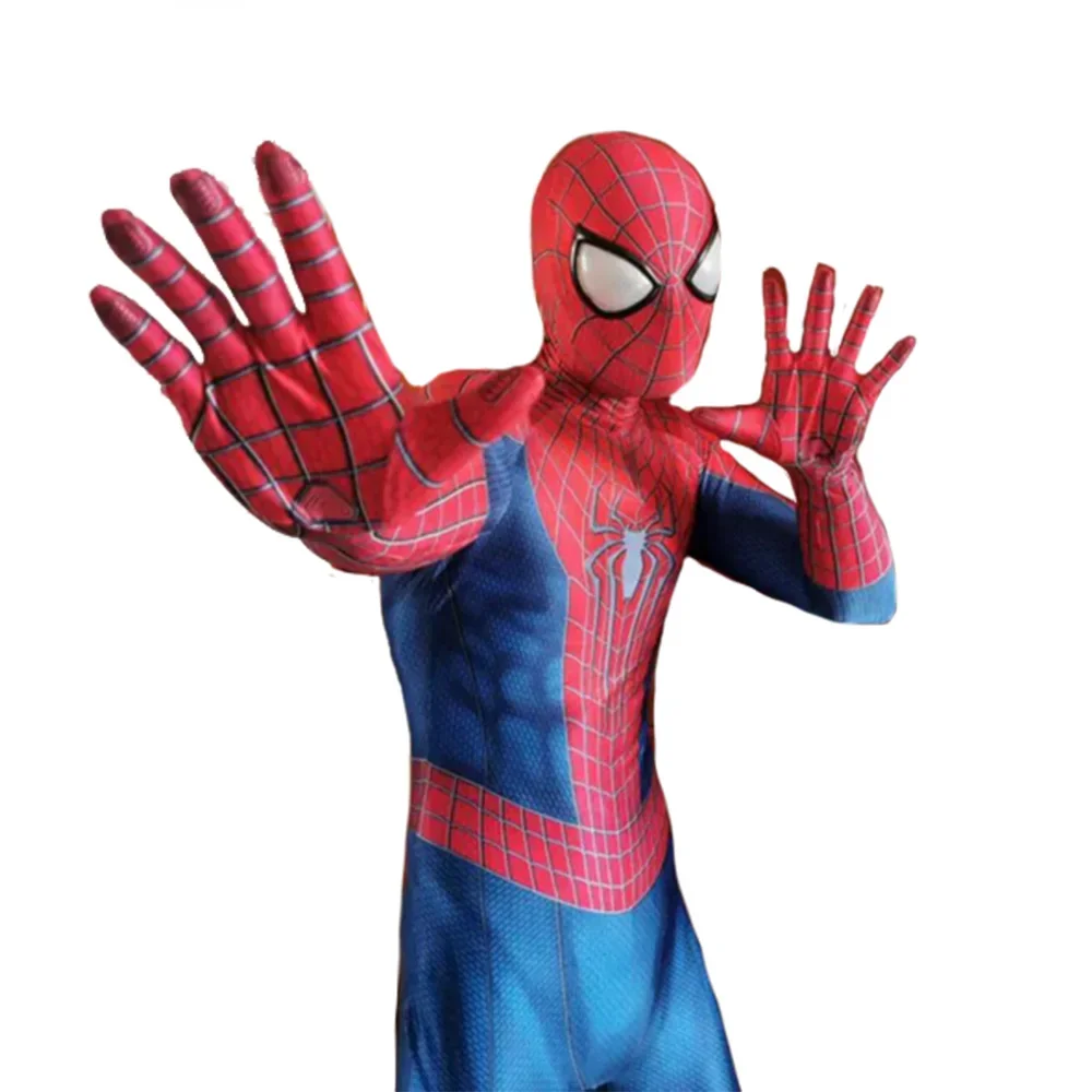 大人と子供のためのスパイダーマンコスプレ衣装,3Dプリントボディ