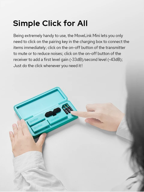 Godox-Movelink-ミニワイヤレスマイク,2.4GHz送信機受信機