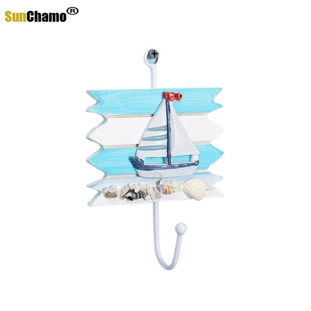 Mediterrán Stílusú Tengeri Kiegészítők Otthoni Bútor Kabát Fa Kampó Fürdőszoba Konyhai Dekoráció Kreatív Kis Horog - Image 6