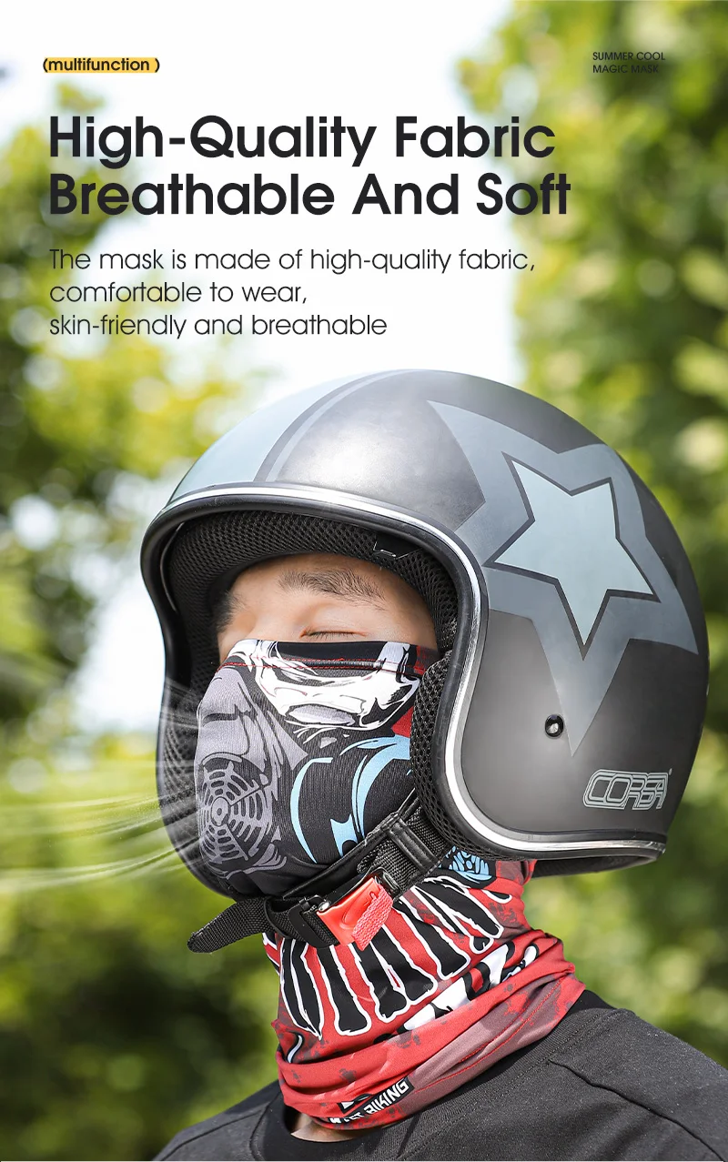 WEST RADFAHREN Punk Sonnencreme Maske Für Männer Frauen Sommer Gesicht Hals UV Schutz Hip Hop Outdoor Sport Radfahren Bandana Schals – Detail 5