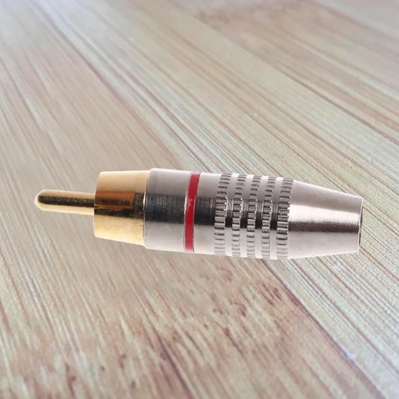 

10 Pcs RCA Male Plug Video Locking Cable Gold Plated RCA Connectors for AV Systems Coaxial Cable Adapters
